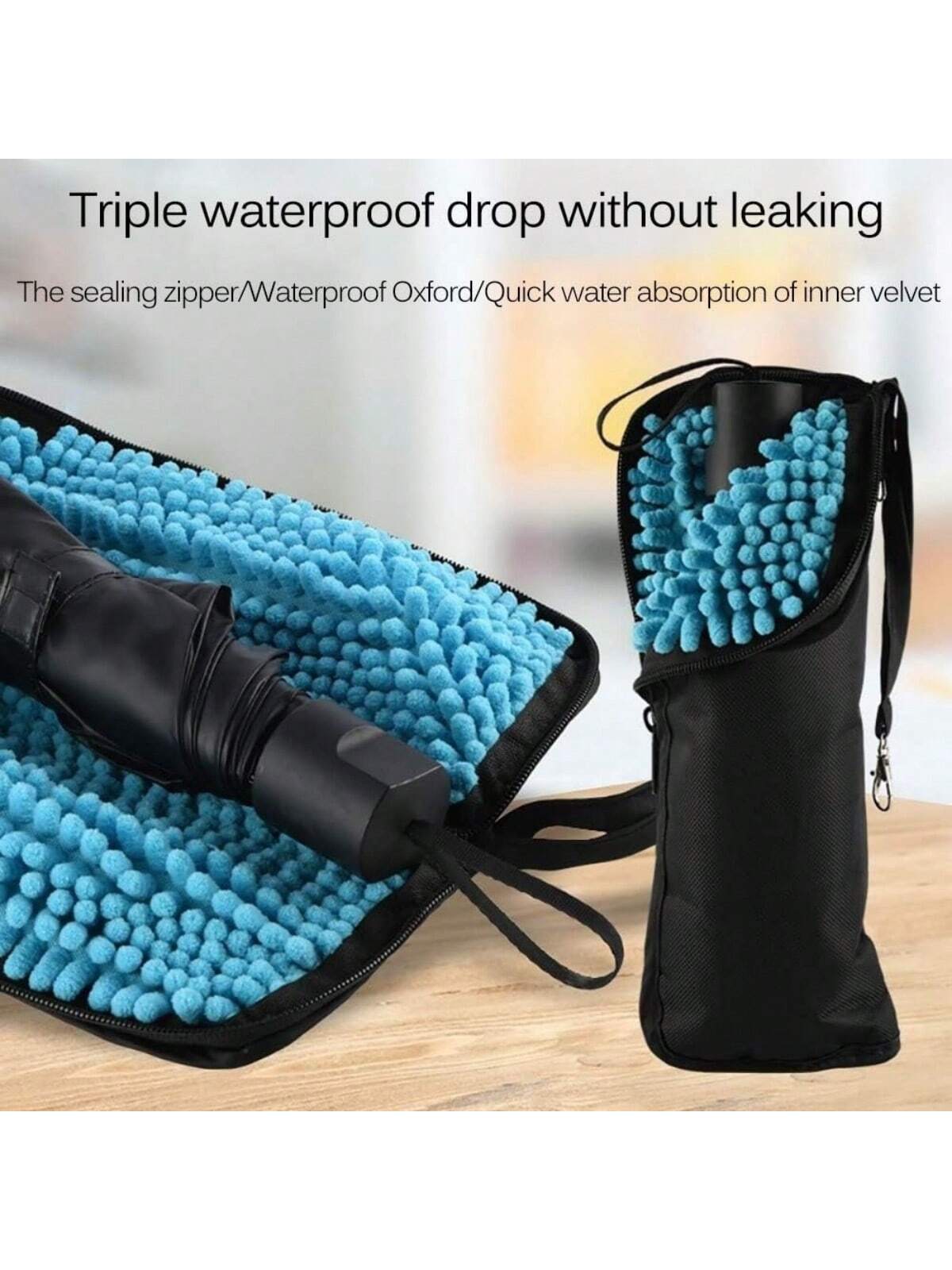 Travel Umbrella Compact - 1PC 12x34cm Portable Quick-Dry Waterproof Umbrella