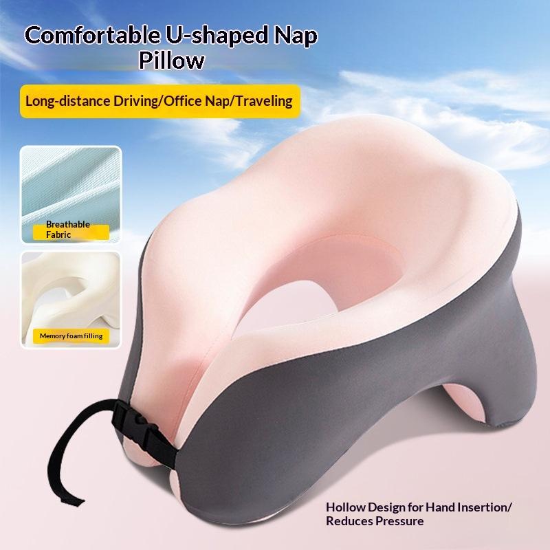 Neck Pillow Memory Foam - Portable U-shaped Travel Pillow Memory Foam