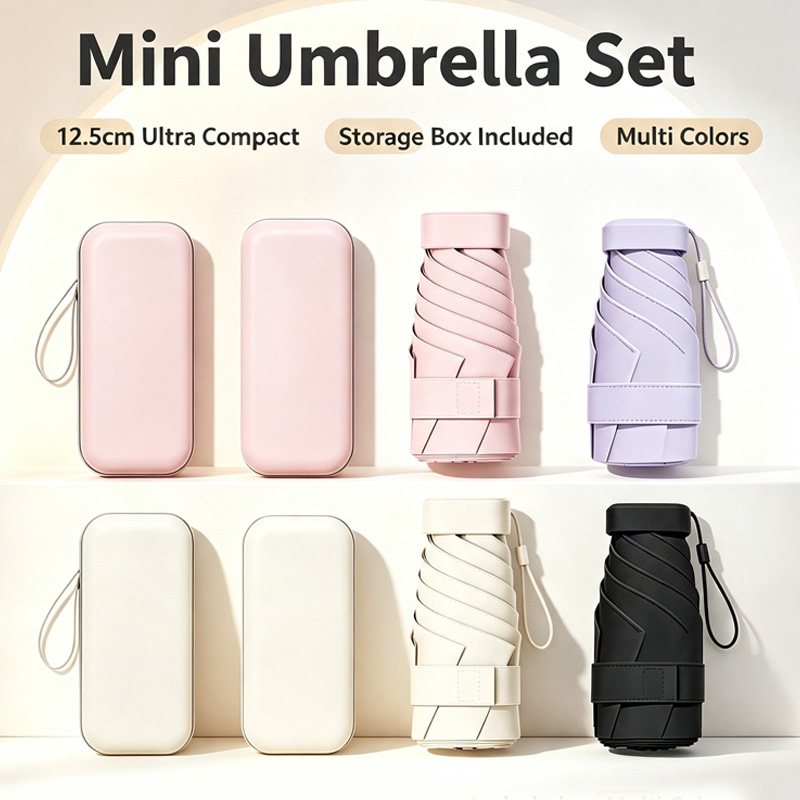 Travel Umbrella Compact - Mini Sun Umbrella Pocket Rain Umbrella