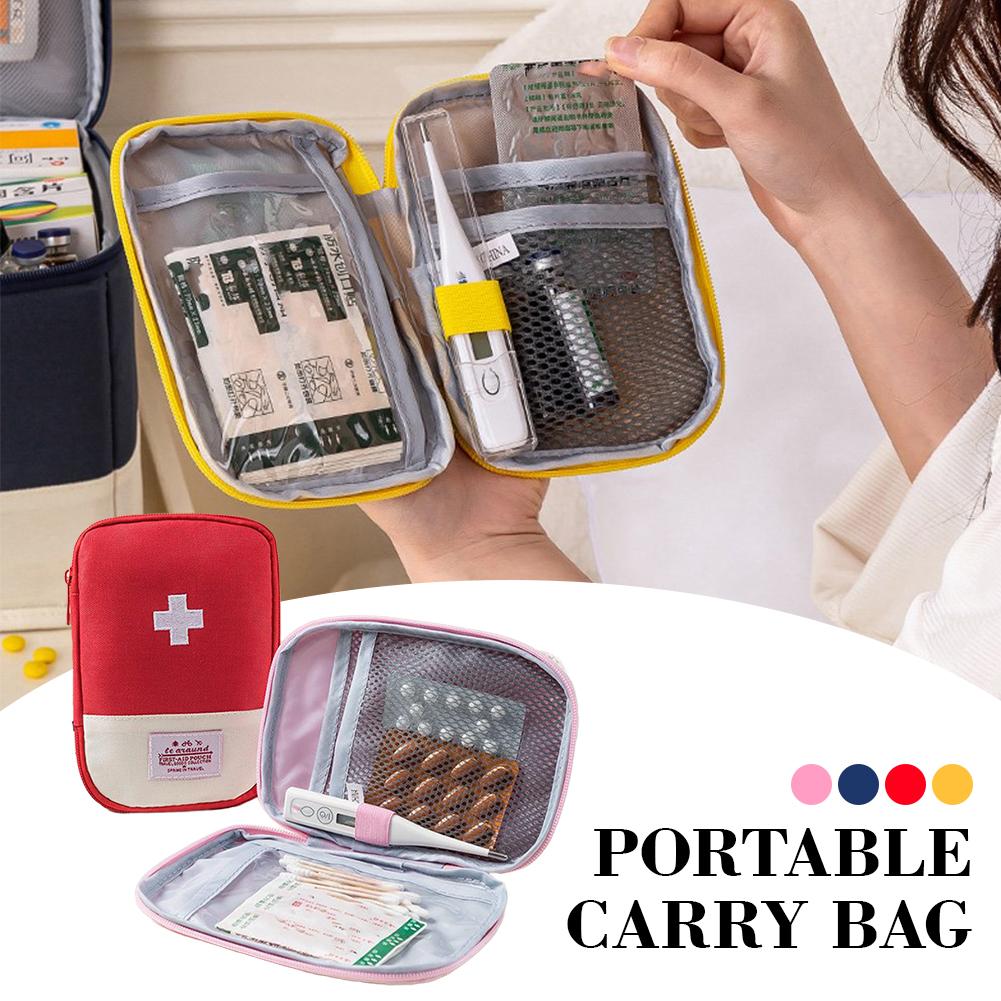 First Aid Travel Kit - Mini Portable Medicine Bag Travel First