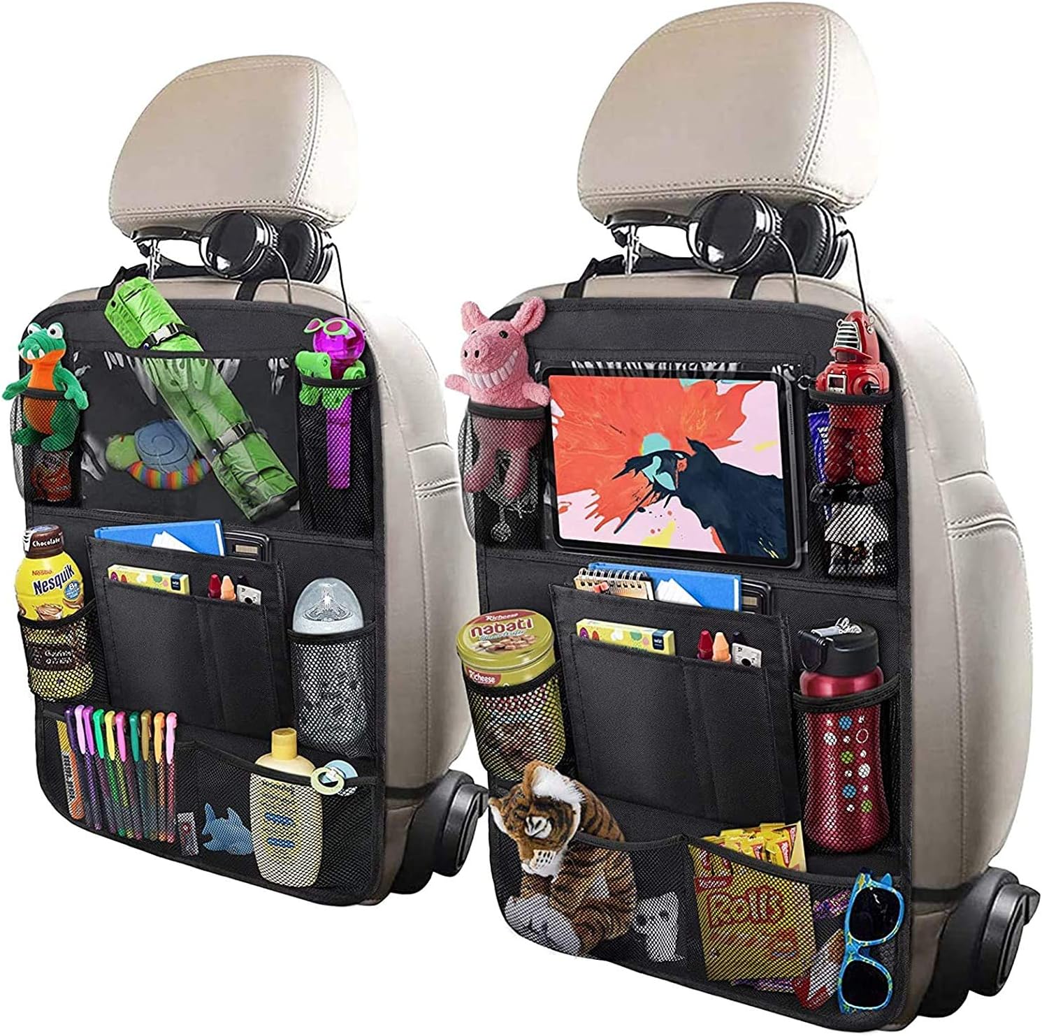Travel Accessories With Toddler - Car Backseat Organizer with Table Holder,