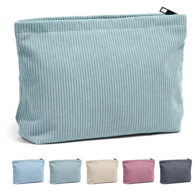 Travel Accessories Toiletries - Corduroy Travel Cosmetic Bag Portable Makeup