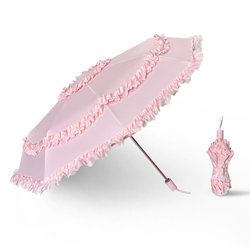 Travel Umbrella Compact - Vintage Lace Umbrella Foldable Travel Umbrella