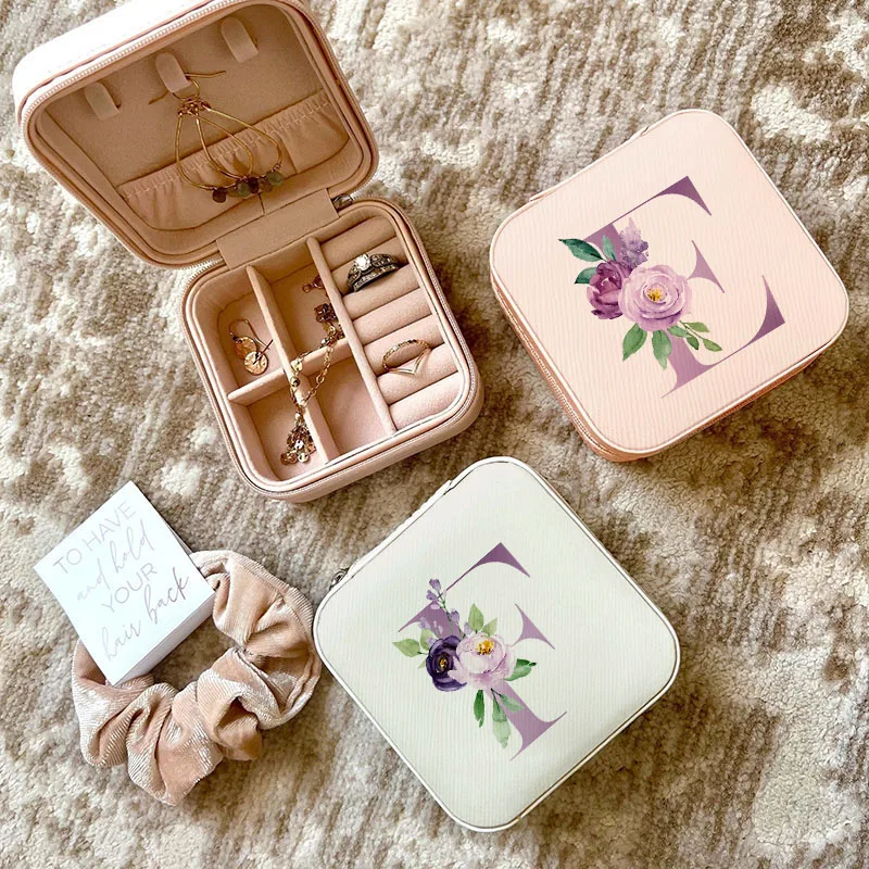 Purple Letters Jewelry Box Wed - Travel Jewellery & Accessories Organiser 评论和价格