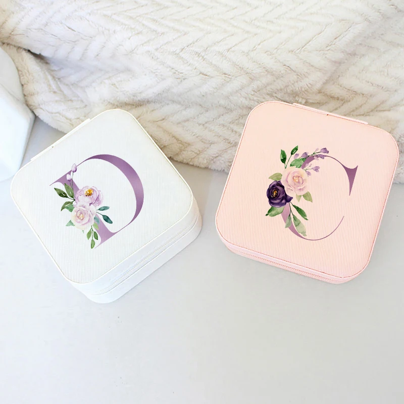 Purple Letters Jewelry Box Wed - Travel Jewellery & Accessories Organiser 评论和价格