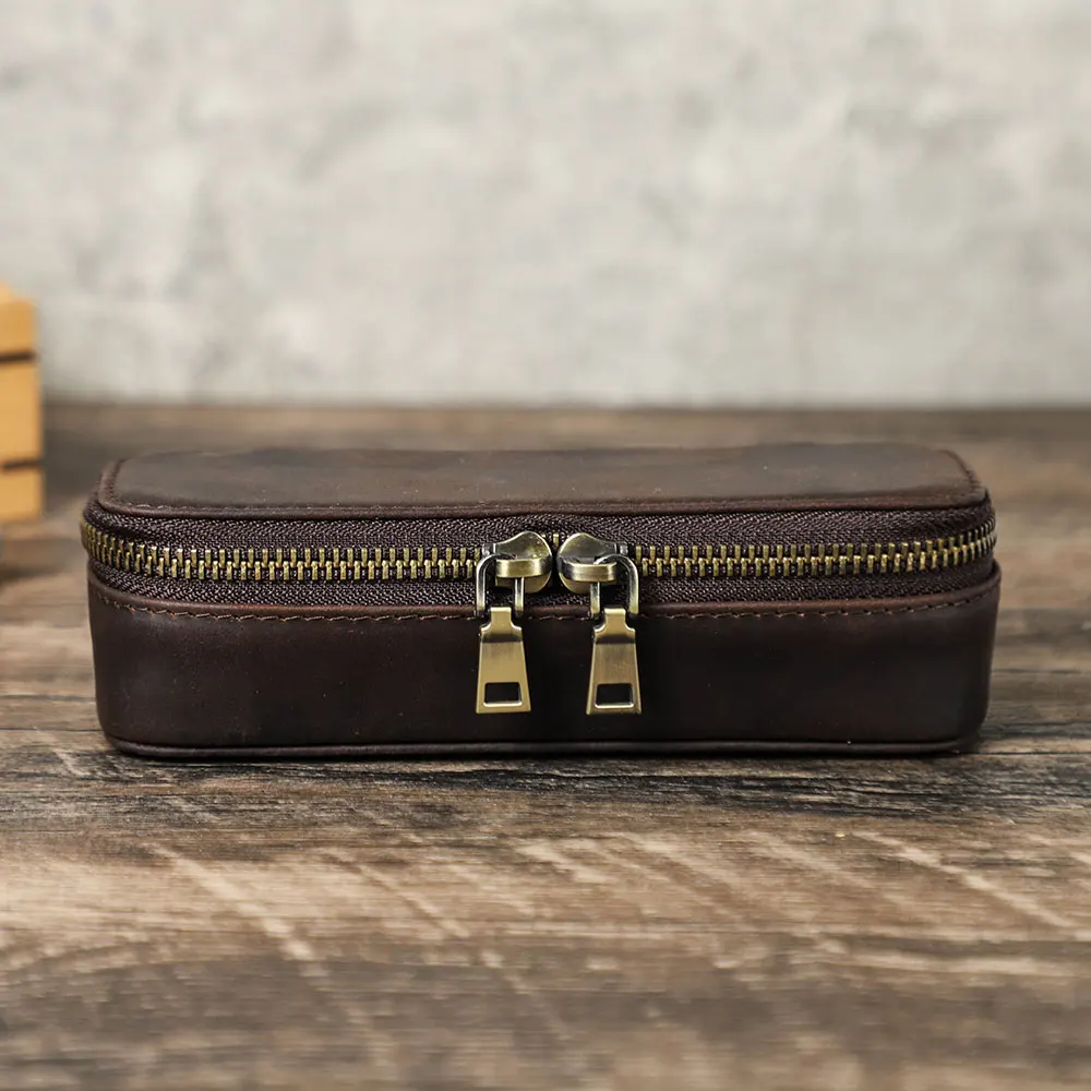 Vintage Genuine Leather Portab - Travel Jewellery & Accessories Organiser 评论和价格