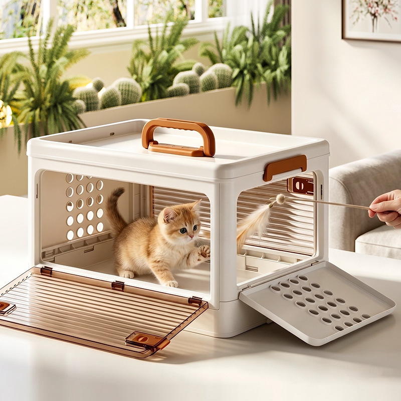 Cat Carrier Portable Foldable  - Travel Accessories For Road Trip 评论和价格
