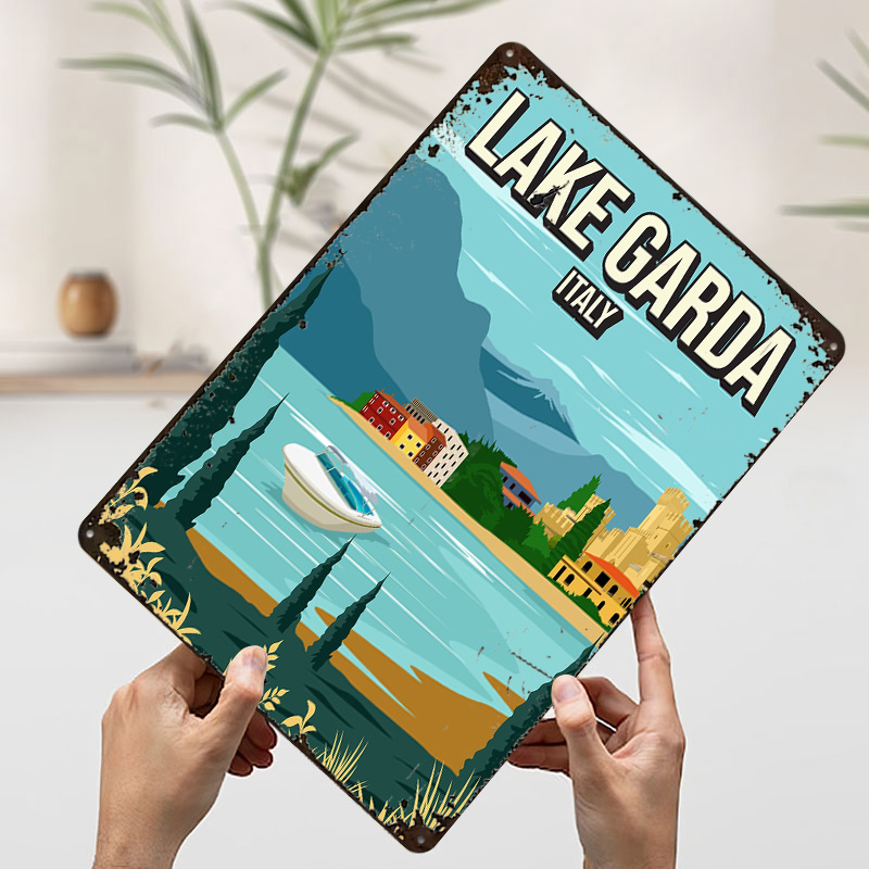 Lake Garda Italy Travel Metal  - Travel Accessories Italy 评论和价格