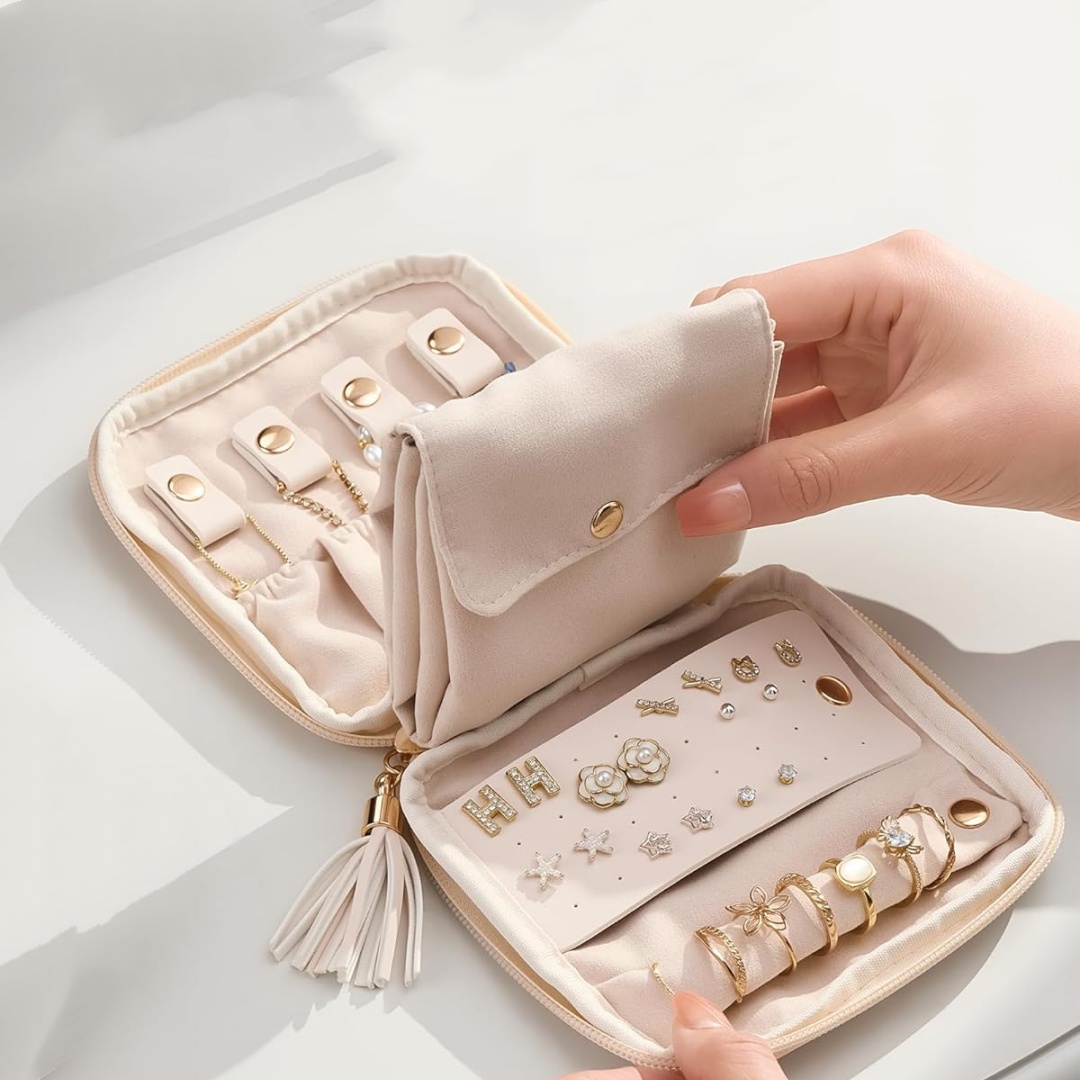 Soft Jewelry Case Organizer, P - Travel Jewellery & Accessories Organiser 评论和价格