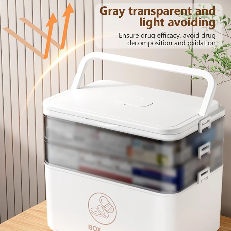 Portable Medicine Box Large Ca - First Aid Travel Kit 评论和价格