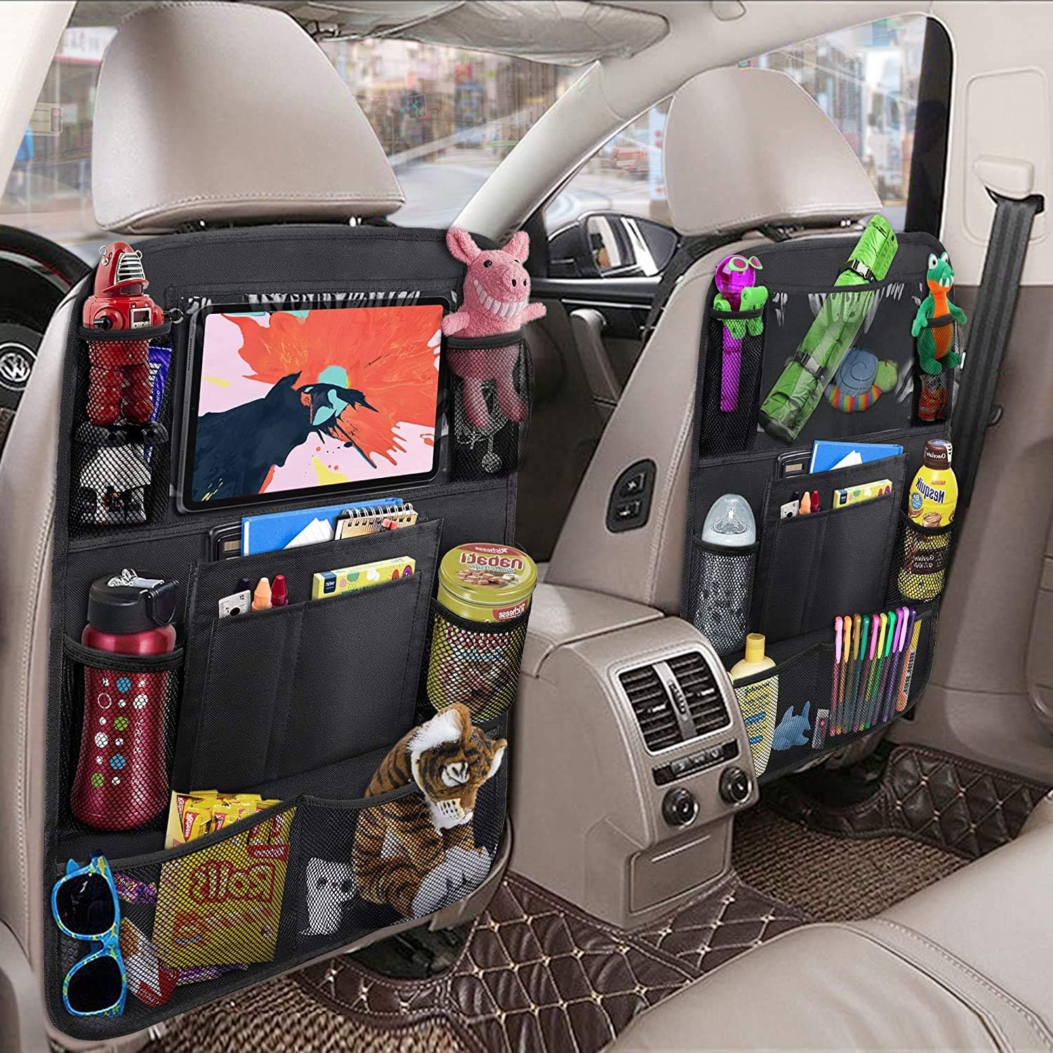 Car Backseat Organizer with Ta - Travel Accessories With Toddler 评论和价格