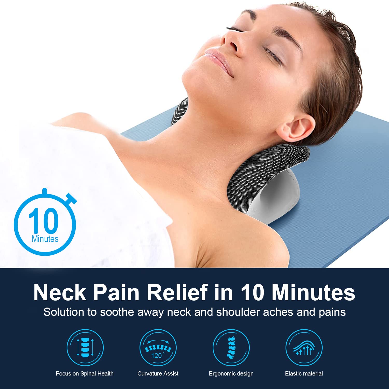 Heated Neck Stretcher Therapy  - Neck Pillow Memory Foam 评论和价格