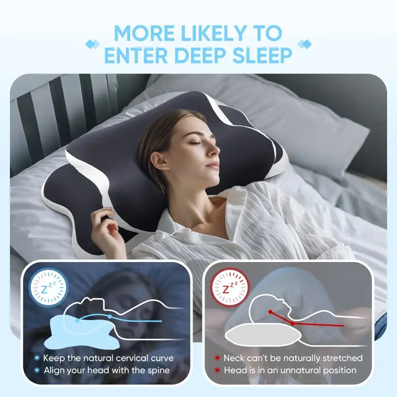 Ergonomic Memory Foam Butterfl - Neck Pillow Memory Foam 评论和价格
