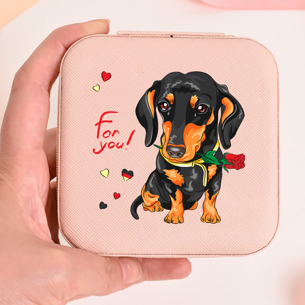 I Love Dachshunds Print Jewell - Travel Jewellery & Accessories Organiser 评论和价格