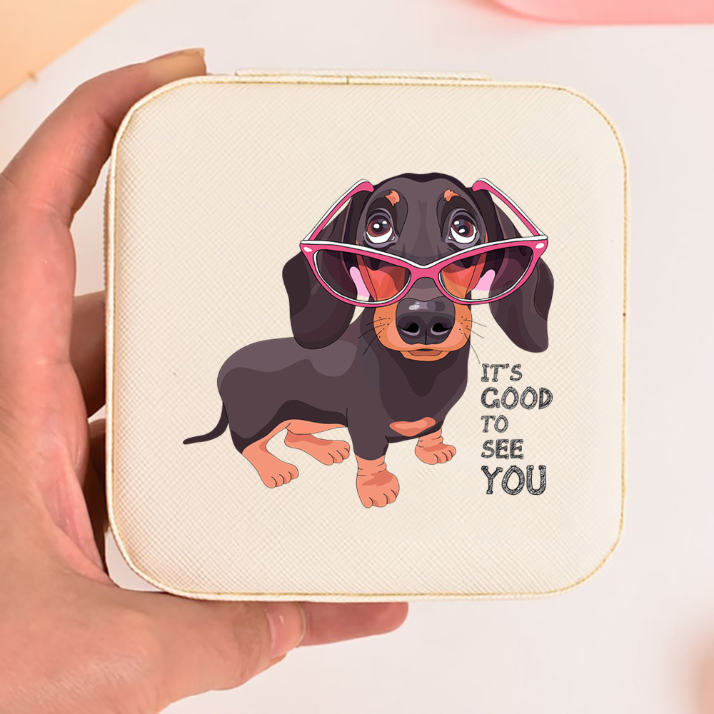 I Love Dachshunds Print Jewell - Travel Jewellery & Accessories Organiser 评论和价格