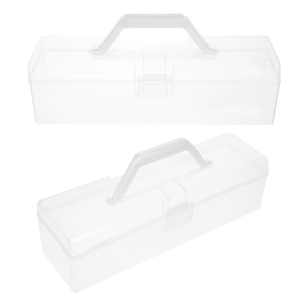 2Pcs Clear Plastic School Box  - Travel Accessories To Sew 评论和价格